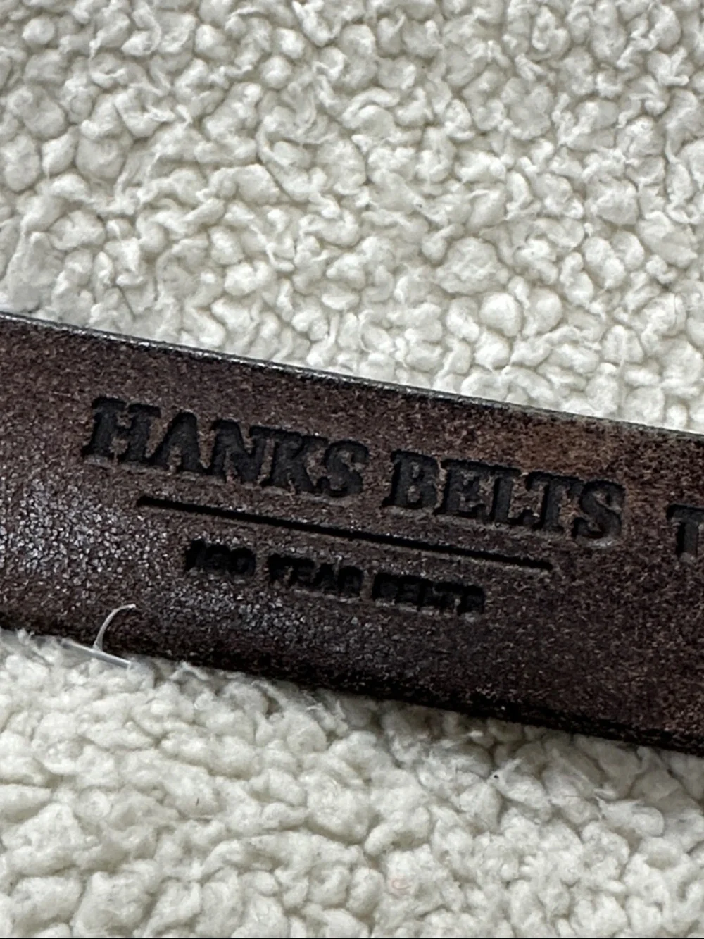 HANKS BELTS The Everyday Men's Brown Thick Leather Belt. Made is USA. Size 50